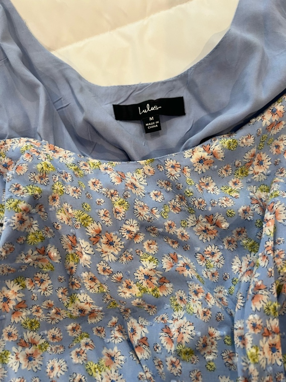 Lulus Sunny Bliss Light Blue Floral Print Maxi Dress - Size M - Picture 2 of 3